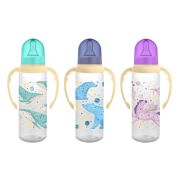 KK Бутылочка для кормления 250 мл соска М, ручки, ТЗ МР, ЗВЕЗДНОЕ НЕБО, в ассорти/6 шт КК1297