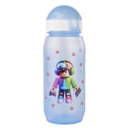 KK Бутылочка для воды с трубочкой, 400 мл, в ассортименте, ТМ WOWBOTTLES/12 шт КК0718