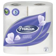 OfficeClean Полотенца бумажные в рулонах «Premium», 3-слойные, 11м/рул., тиснение, белые, 2шт. 1/12