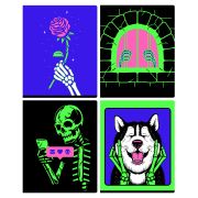 Тетрадь 48л., А5, клетка BG «Скелетон», печать пантоном, флюоресцентная краска Т5ск48_фк 12252