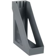 Лоток для бумаг вертикальный СТАММ «Базис», серый, ширина 100мм ЛТВ-30854