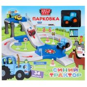 Игрушка пластик СИНИЙ ТРАКТОР парковка синий трактор 7,5 см, кор. Технопарк PARKING-BLUTRA7