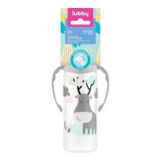 LUBBY Бутылочка для кормления с соск. мол. и руч., от 0 мес, 250 мл, PP, сил. 1\12