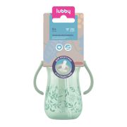 LUBBY Поильник-непроливайка с трубочкой и ручками, от 9 мес., 300 мл, PP, сил.  1\12
