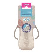 LUBBY Поильник-бутылочка два в одном: с мягким силиконовым носиком и молочной соской, с ручка  1\12