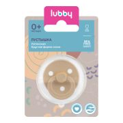 LUBBY Соска-пустышка, круг. сосок, от 0 мес., лат.  1\12