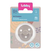 LUBBY Соска-пустышка, скош. сосок, от 0 мес., лат.  1\12