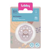 LUBBY Пустышка кружевной нагубник, круг. сосок, от 6 мес., лат.  1\12
