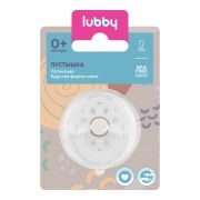 LUBBY Пустышка кружевной нагубник, круг. сосок, от 0 мес., лат.  1\12
