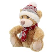 Игрушка мягконабивная Мишка в шапочке и шарфике, 20 см, в/п 20*15*13 см RL24024-20