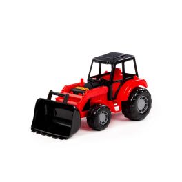 ПОЛЕСЬЕ «Мастер», трактор-погрузчик (красно-чёрный) (в сеточке) 24415
