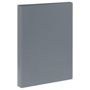 Папка на 2 кольцах СТАММ А4, 40мм, 500мкм, пластик, серая ММ-30655