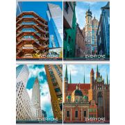 Тетрадь КЛЕТКА 96л. ЖЕМЧУЖИНЫ АРХИТЕКТУРЫ (96-3160) (цвет.мелов.обл.)