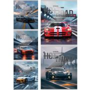 Тетрадь КЛЕТКА 96л.РАЗНЫЕ СПОРТКАРЫ (96-8846)(цв.мелов.обл.),5 диз в сп,лен+серебро