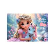 Альбом для рисования А4 24л. ПРИНЦЕССА И ЕДИНОРОГ - 1 (24-7569) скрепка(карт.обл,блок офсет 100г/м2)