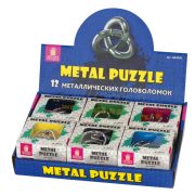 Головоломка металлическая ЗОЛОТАЯ СКАЗКА, 1 шт., 12 видов, в дисплее, 662091