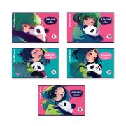 Альбом для рисования 12л. на скобе Panda Hugs, А4, 63447