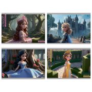 Альбом для рисования А4 12л., на скрепке, мелованный картон, «Принцесса у замка», 4 дизайна AL13152