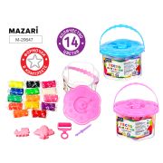 Тесто для лепки ЧАСЫ, 14 цв., формочки 4 шт. M-20647