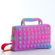 Сумка дет Чемоданчик, 18*3*10, отд на молнии, рег стропа, роз/гол/роз   10651327