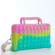 Сумка дет Чемоданчик, 18*3*10, отд на молнии, рег стропа, роз/жел/зеленый   10651326