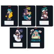 Тетрадь 24л А5 клетка «Девушки с питомцами» 14349/5 УТМ01450522