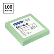 Самоклеящийся блок OfficeSpace 50*50мм, 100л., зеленая пастель 269561